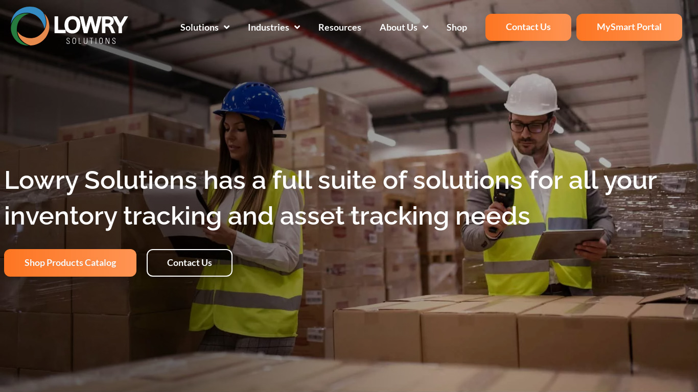 Lowry Solutions Landing page