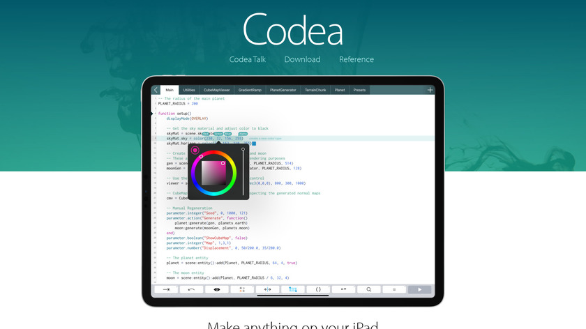Codea Landing Page