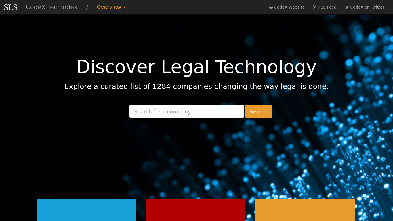 Legal Tech List Landing page