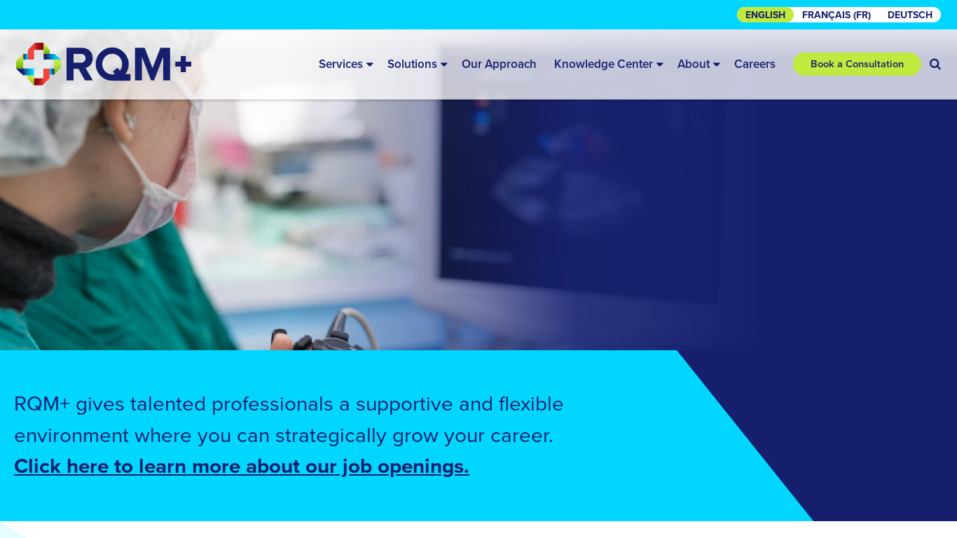 Maetrics Life Sciences Consulting Services Landing page