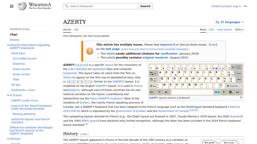 AZERTY Landing Page