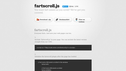 Fart Scroll JS image