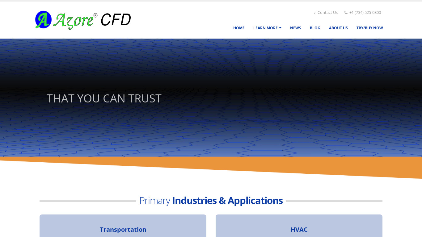 Azore CFD Landing page