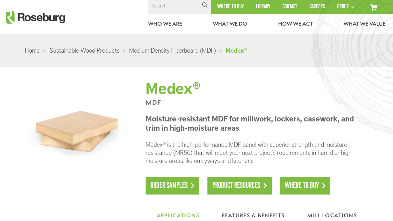 MedEx Landing page