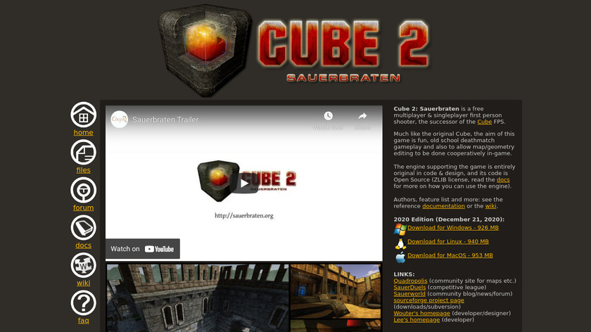 Cube 2 (Sauerbraten) Landing Page