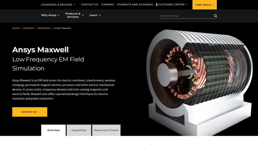ANSYS Maxwell Landing Page
