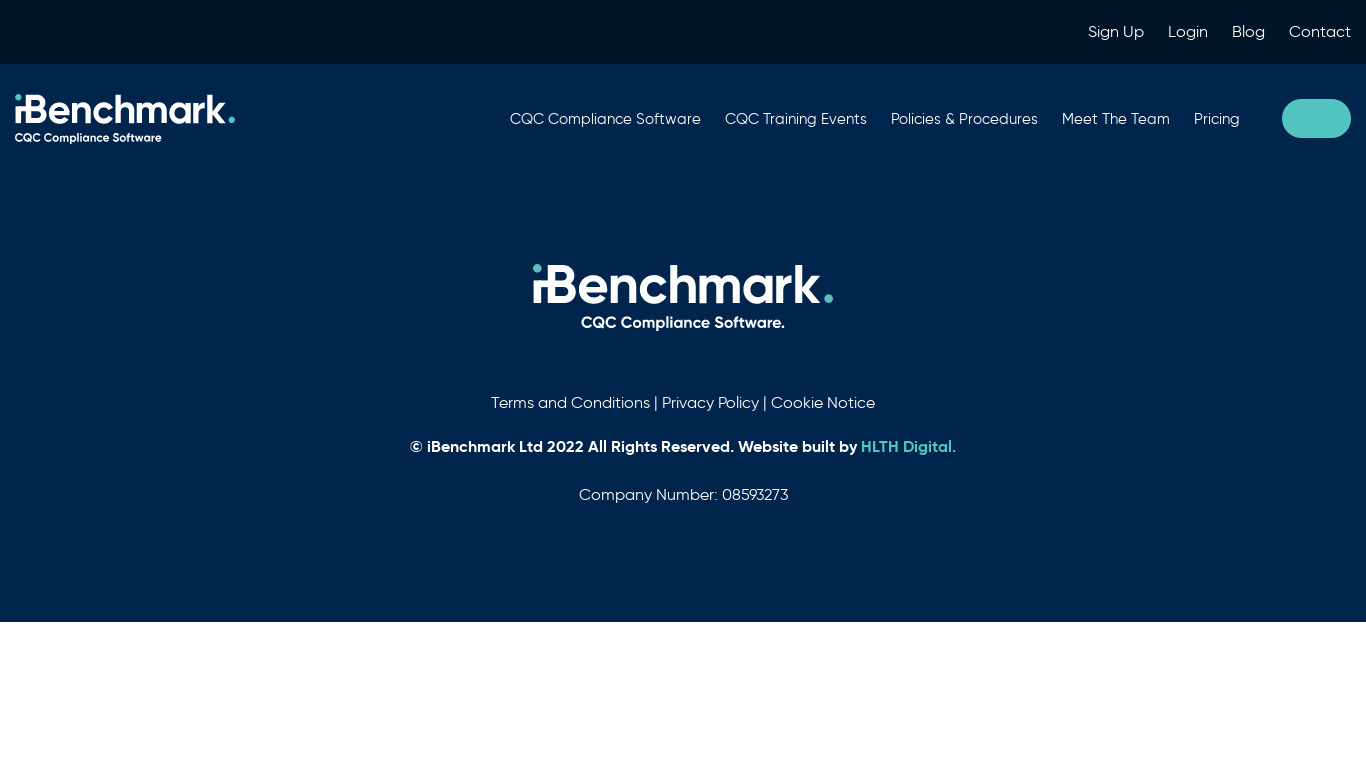 iBenchmark Landing page