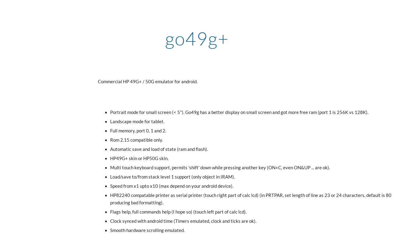 go49g+ Landing page