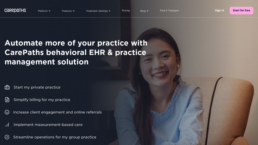 CarePaths EHR Landing Page