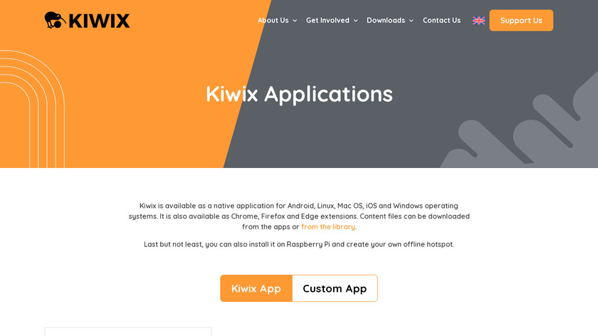 kiwix-serve Landing Page
