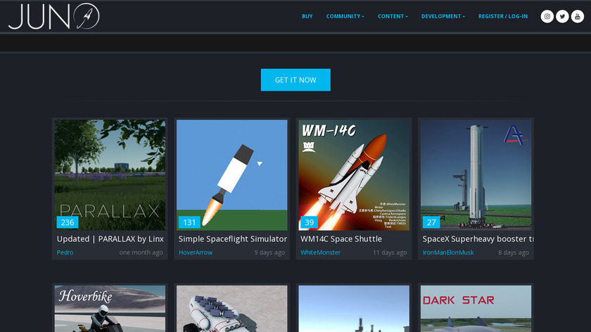 SimpleRockets Landing Page