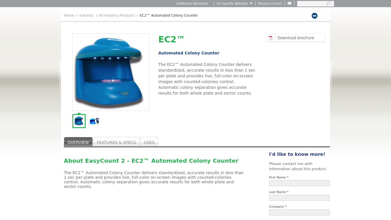 EasyCount 2 - EC2 Landing page