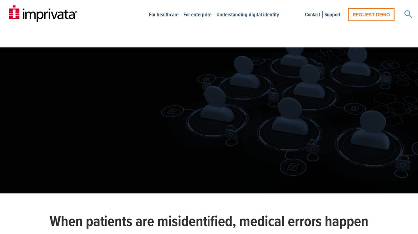 Imprivata PatientSecure Landing Page