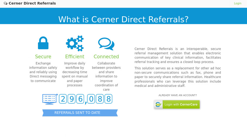 Cerner Direct Referrals Landing Page