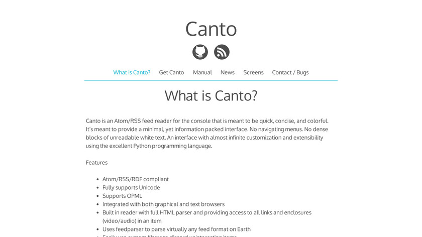 Canto Landing Page