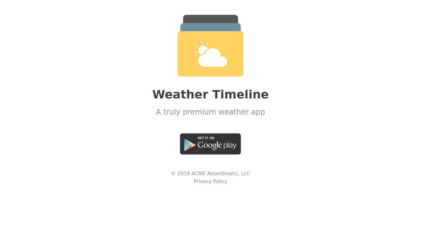 Weather Timeline Landing page