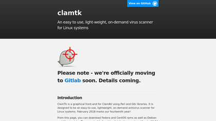 dave-theunsub.github.io ClamTk Virus Scanner image