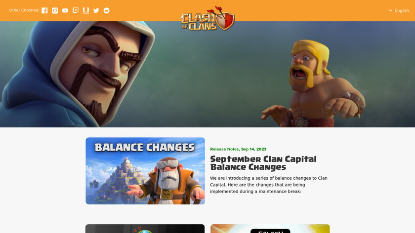 Clash of Clans Landing Page