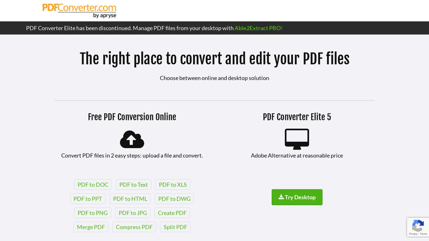 PDF Converter Elite Landing Page