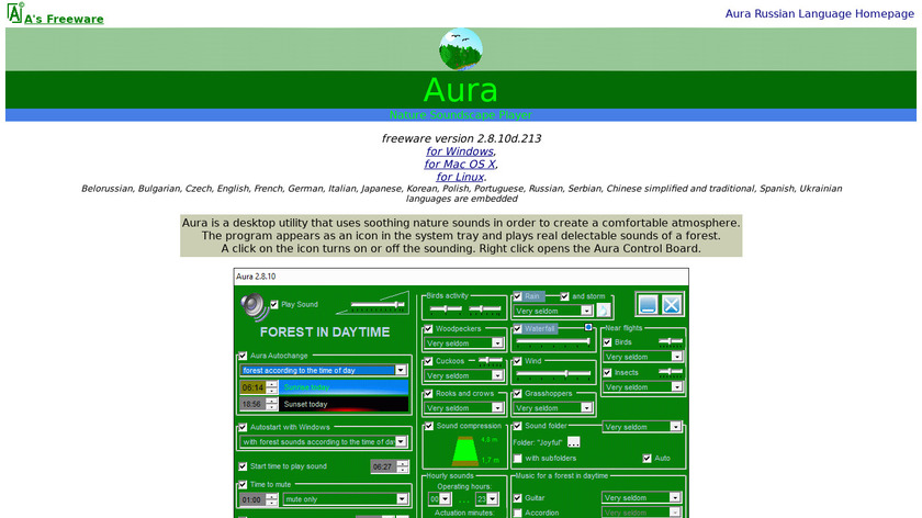 Aura Soundscape Player Landing Page
