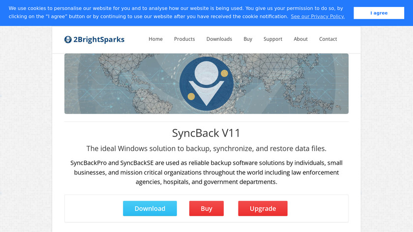 SyncBack Landing Page