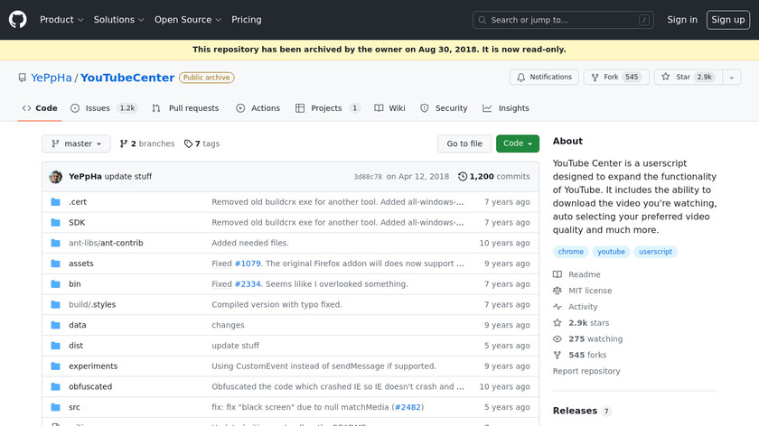 YouTube Center Landing Page