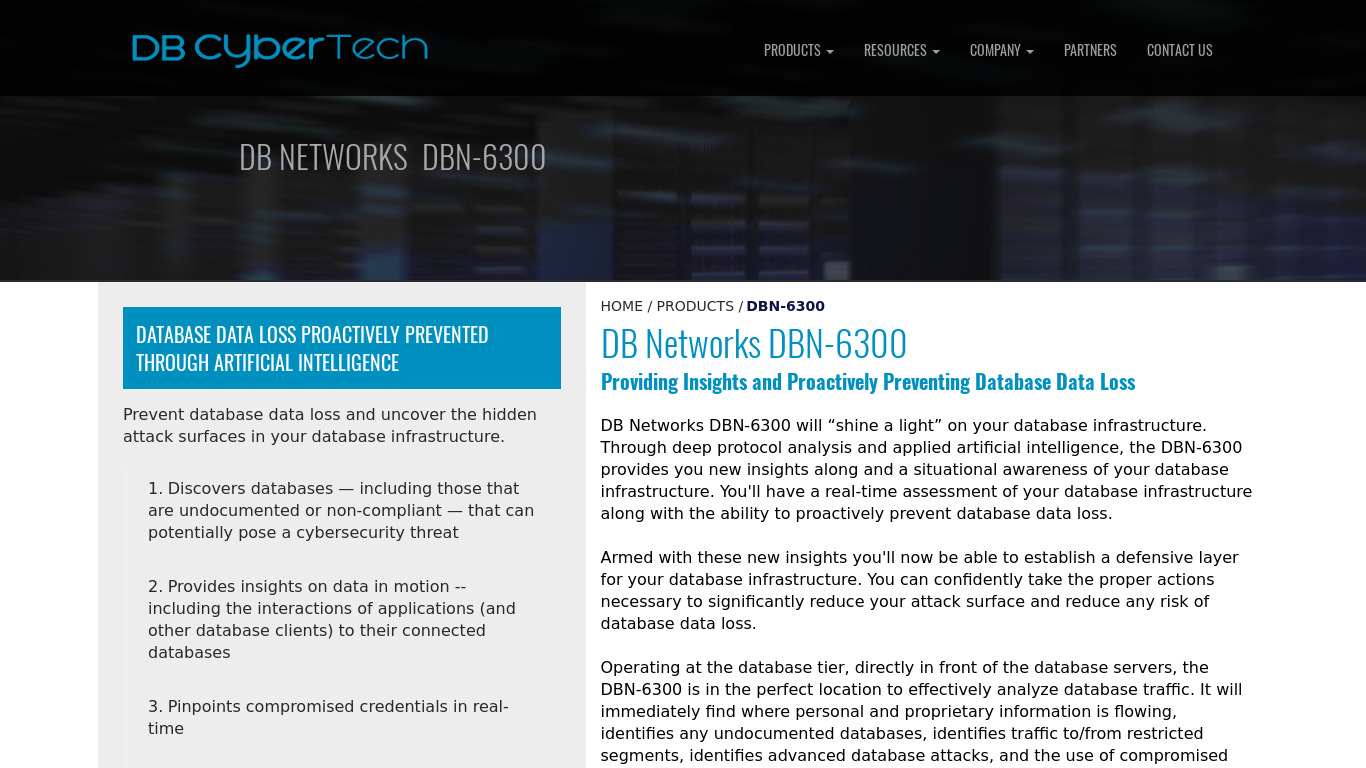 dbcybertech.com DBN-6300 Landing page