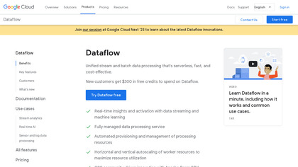 Google Cloud Dataflow screenshot