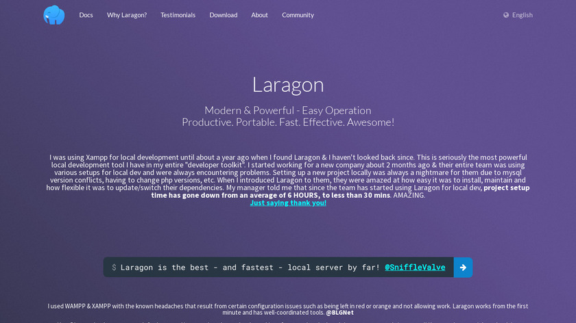 Laragon Landing Page