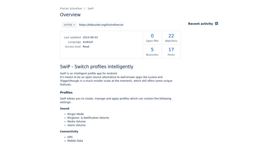 bitbucket.org SwiP Landing Page