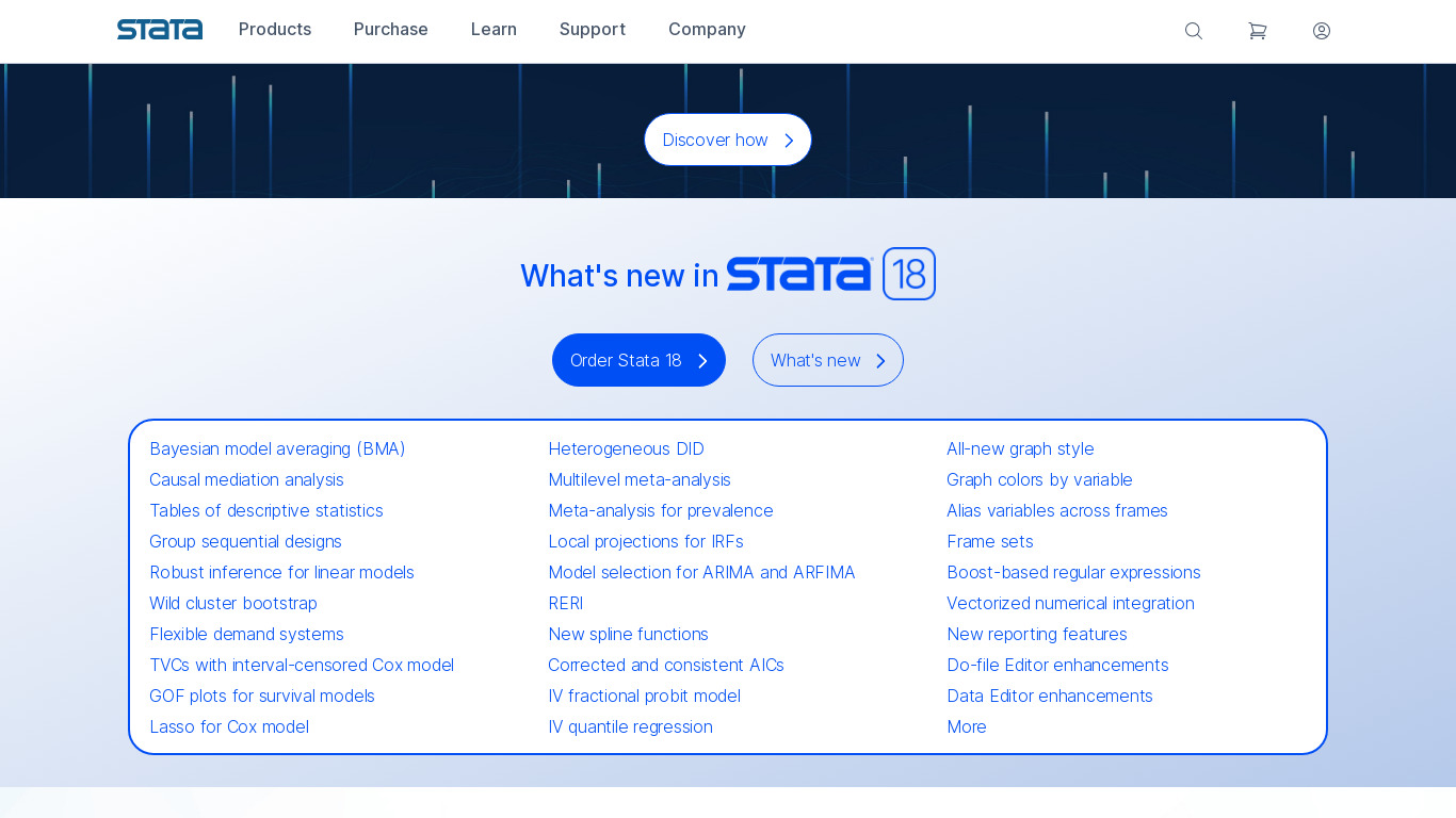 Stata Landing page