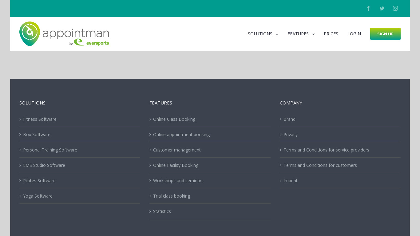 appointman Landing page