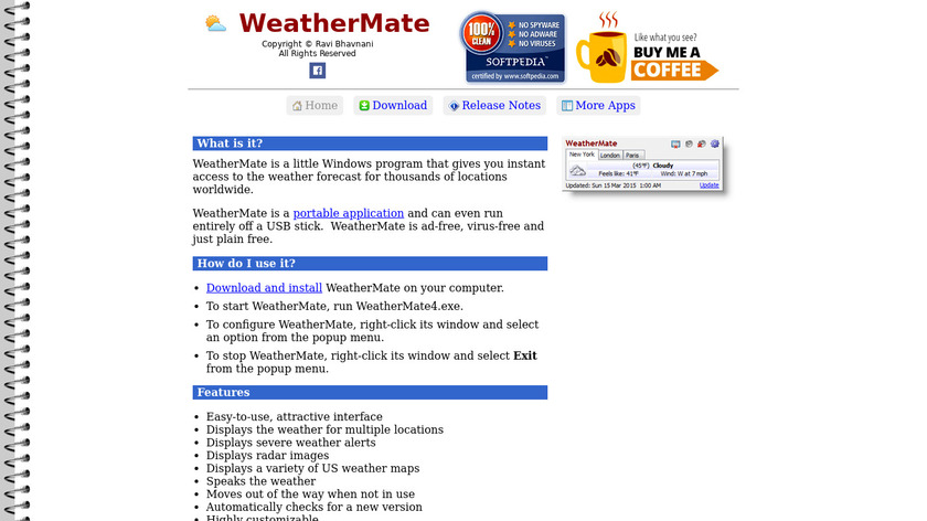 WeatherMate Landing Page
