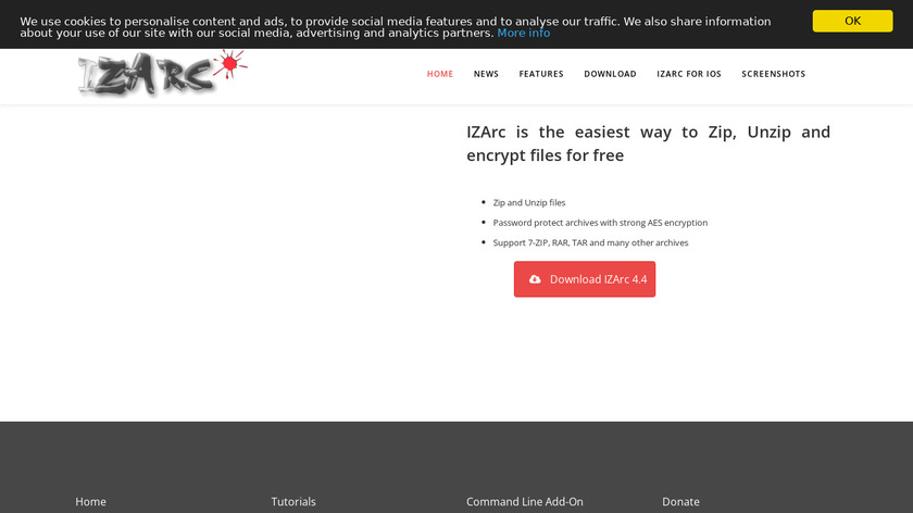 IZArc Landing Page
