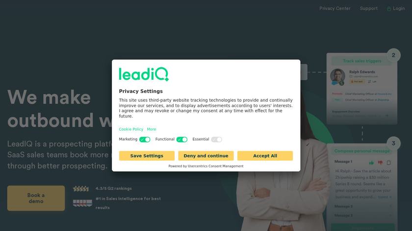 LeadIQ Landing Page