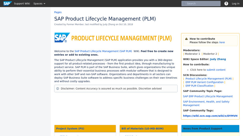 SAP PLM Landing Page