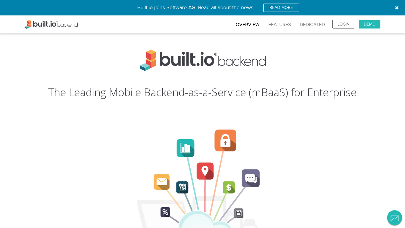 Built.io Backend Landing page