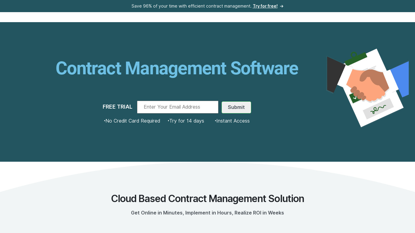 ContraxAware Landing page