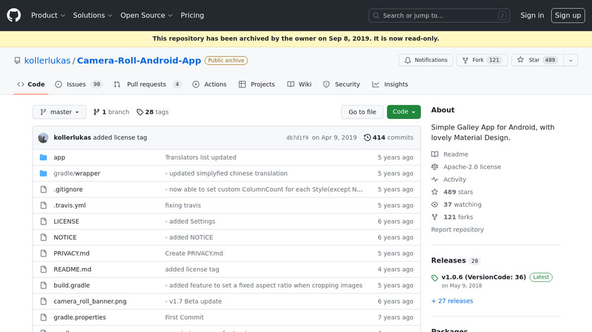 Camera Roll Landing Page
