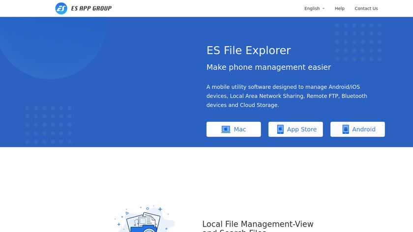 ES File Explorer Landing Page
