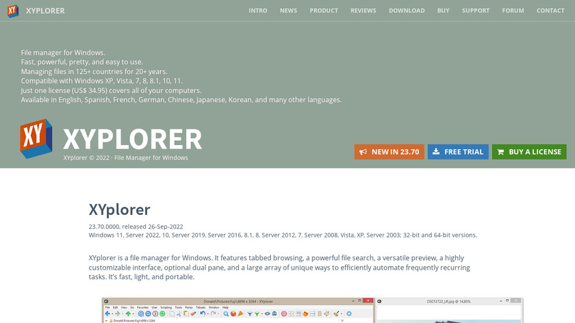 XYplorer Landing Page