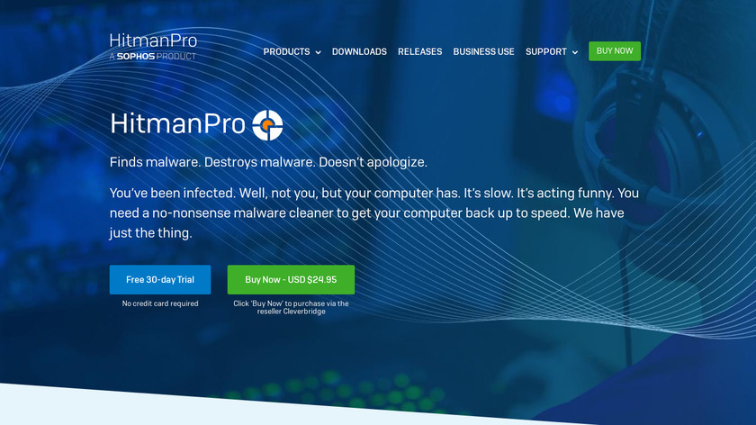 HitmanPro Landing Page
