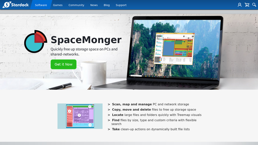 SpaceMonger Landing Page