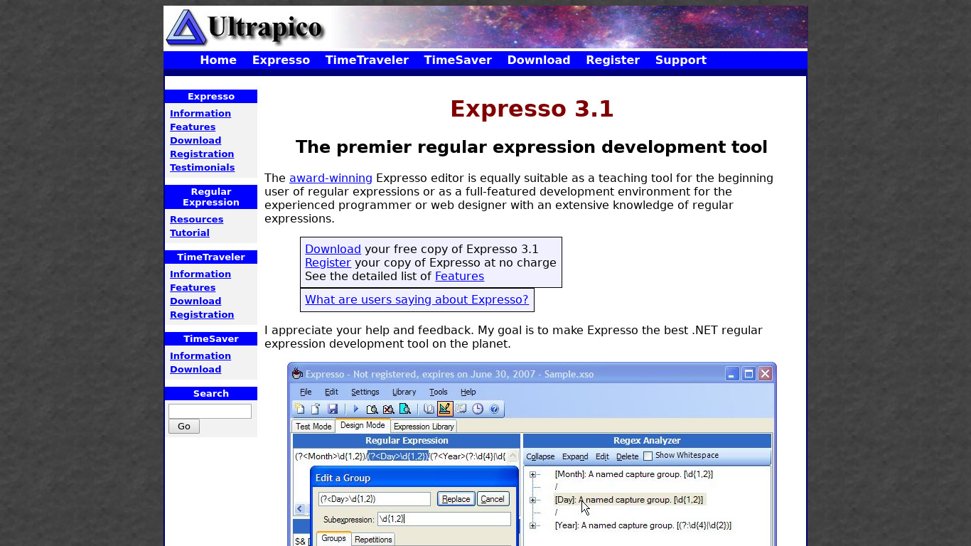 Expresso Landing page