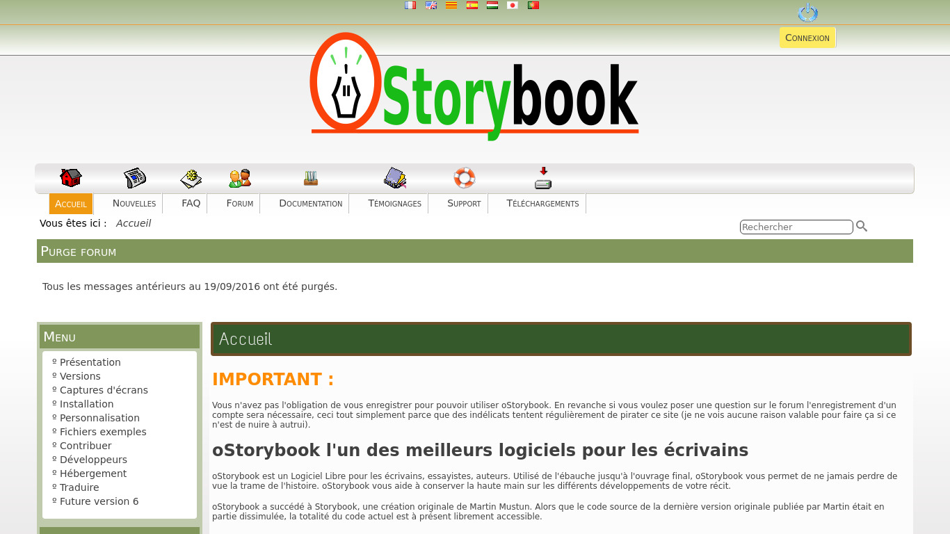 oStorybook Landing page