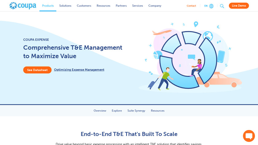 Coupa Expense Management Landing Page