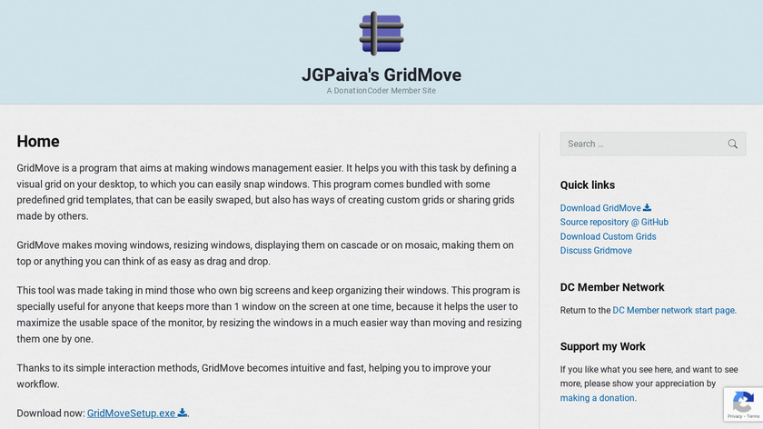 GridMove Landing Page