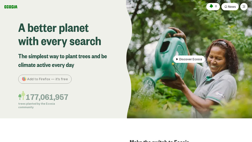 Ecosia Landing Page