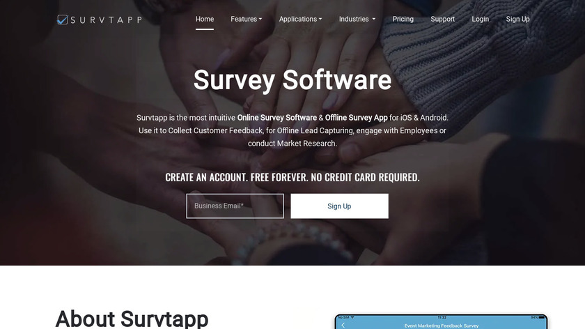 Survtapp Landing Page