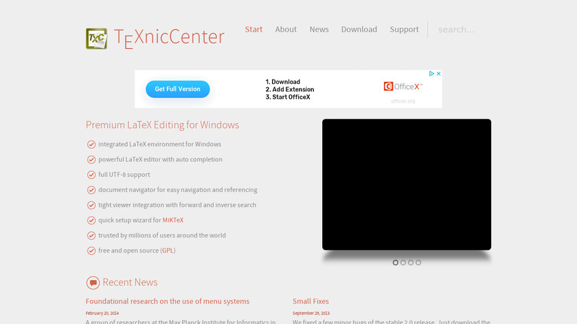 TeXnicCenter Landing Page